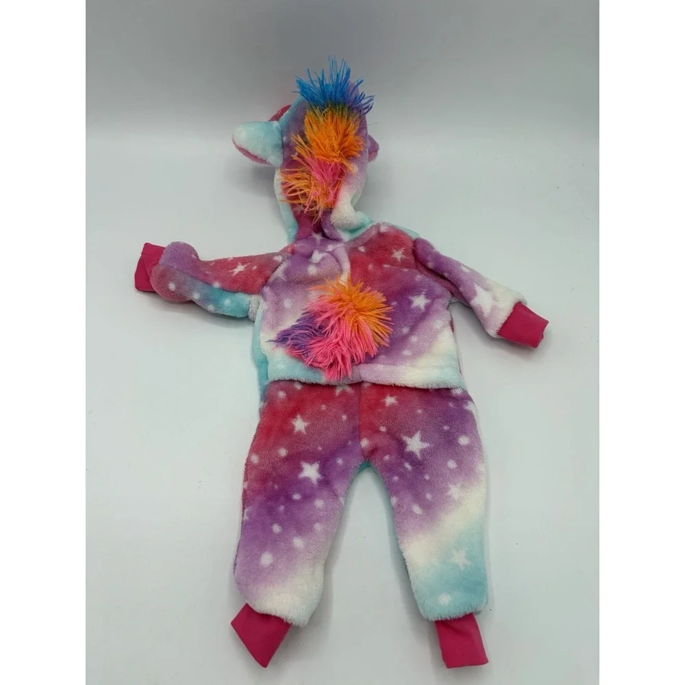 Footed‎ Pajama Unicorn Outfit For Dolls Medium 14-18